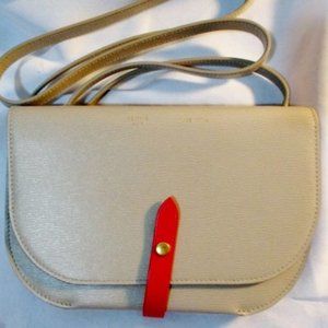 NEW CELINE PARIS Leather Crossbody FLAP Bag Purse